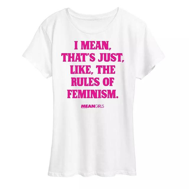 Womens Mean Girls Rules Of Feminism Graphic Tee Product Image