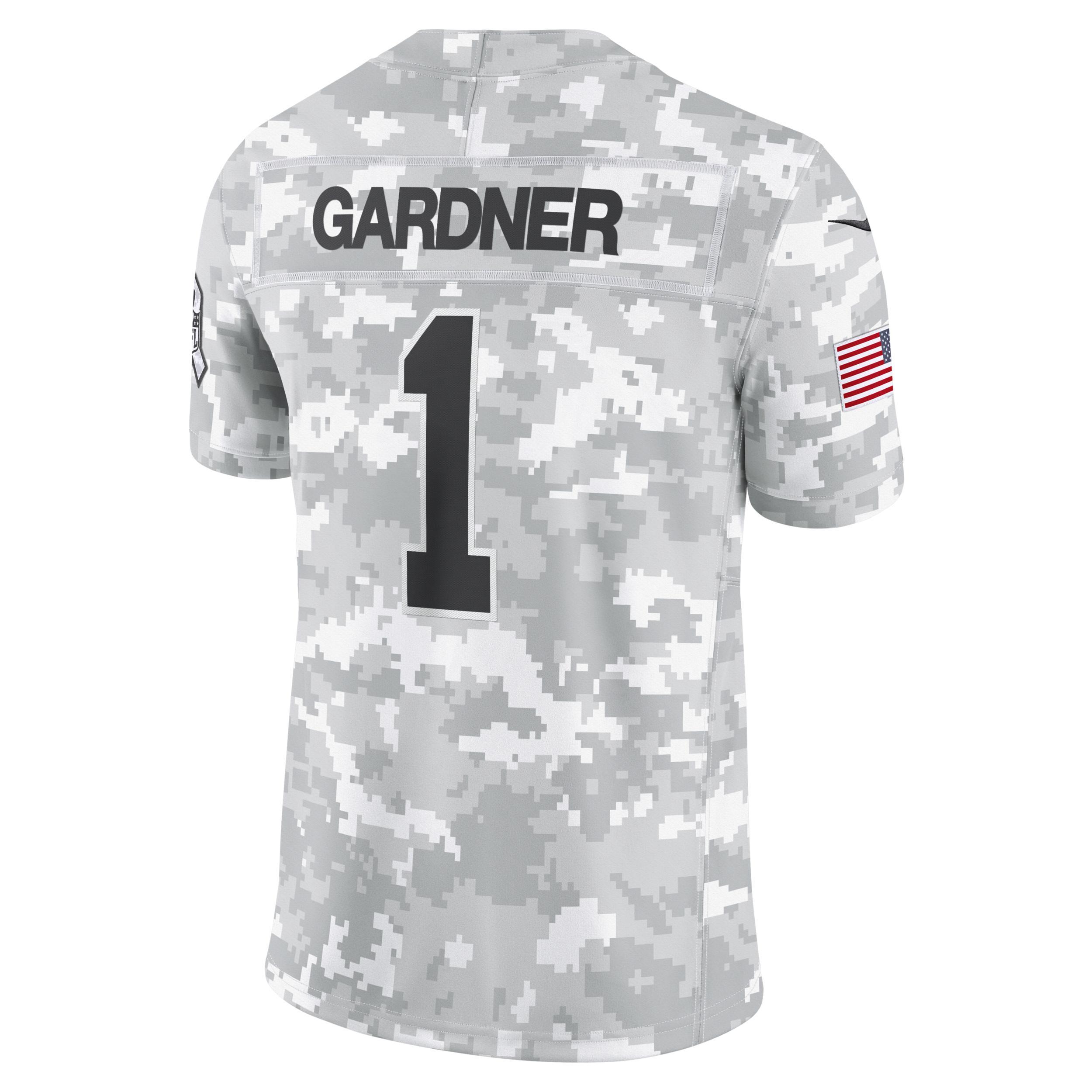 Sauce Gardner New York Jets Salute to Service Nike Men's Dri-FIT NFL Limited Jersey Product Image