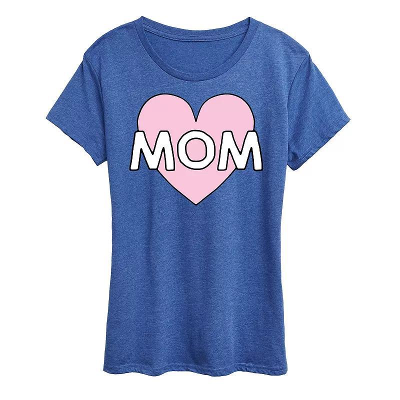 Womens Mom Heart Graphic Tee Product Image