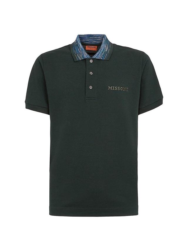 Mens Contrast Collar Polo Shirt Product Image