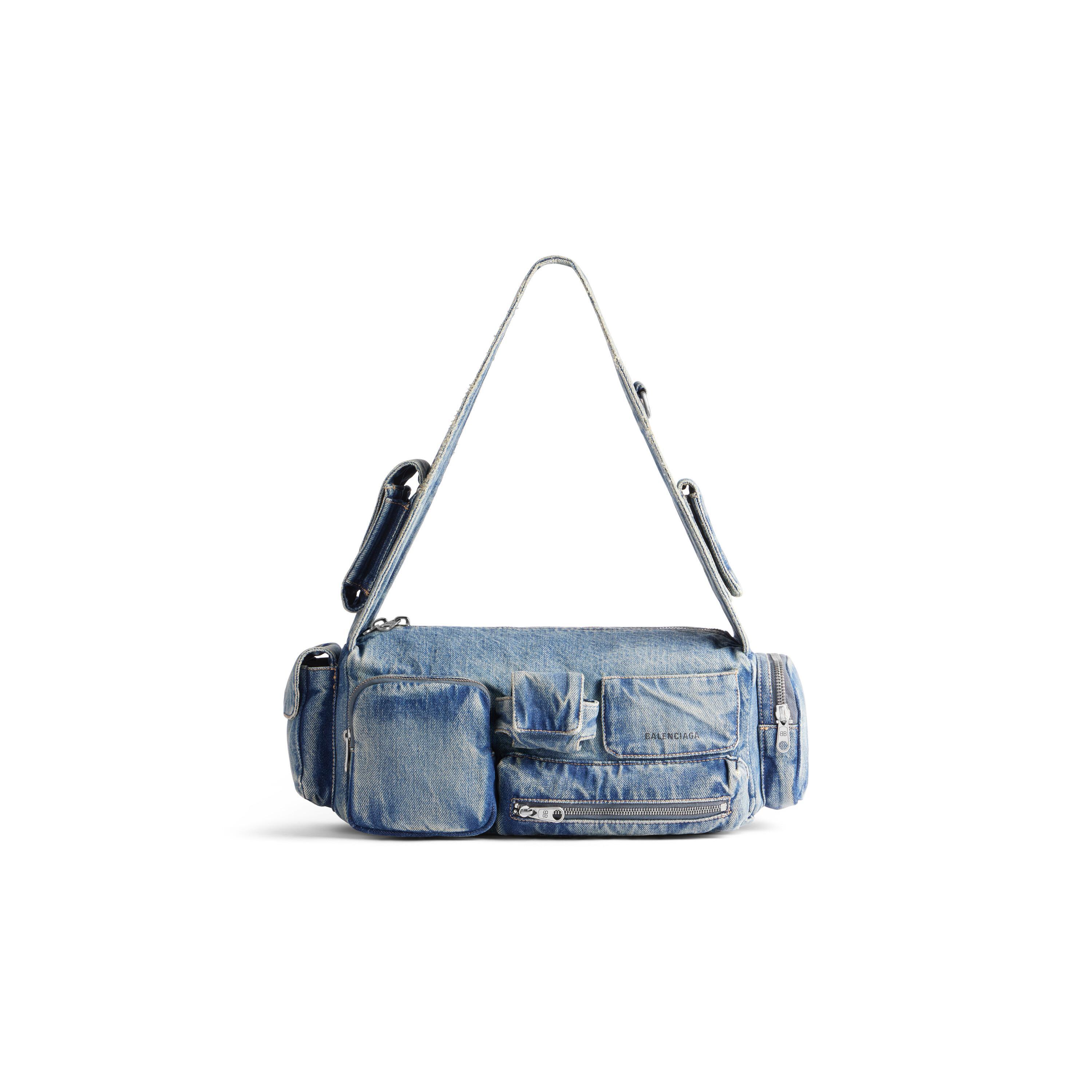 Men's Superbusy Small Sling Bag Denim in Blue Product Image