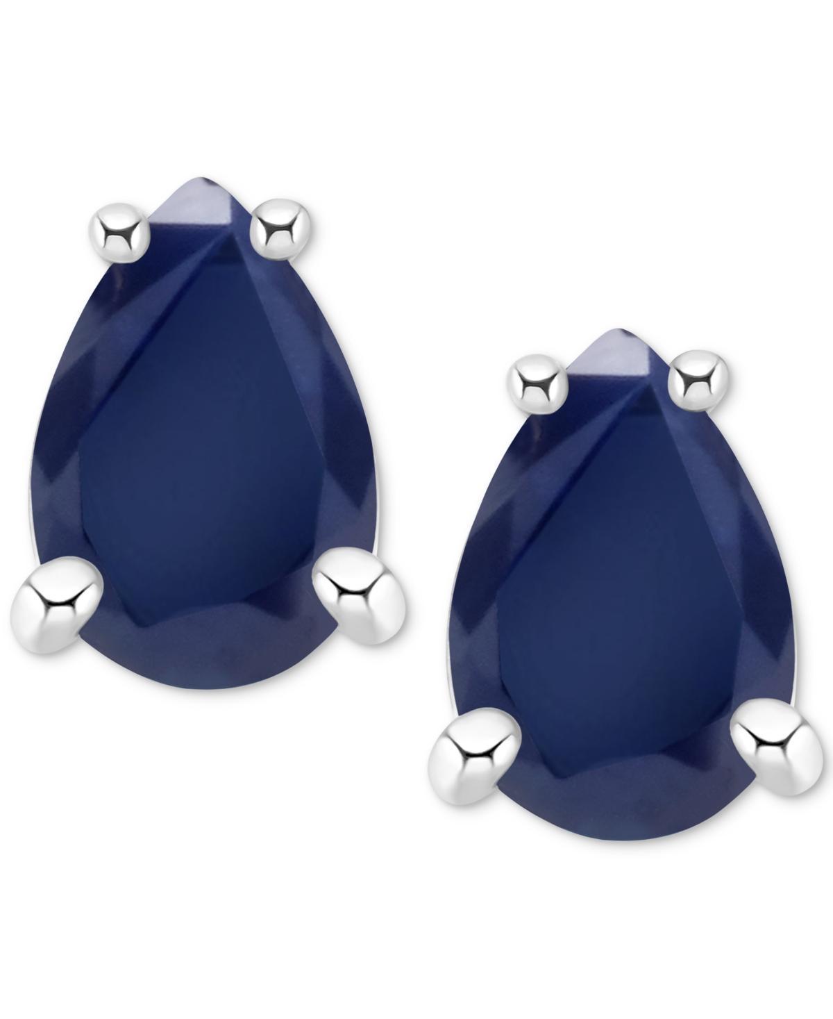 Sapphire Stud Earrings (1 ct. t.w.) in 14k White Gold (Also in Ruby & Emerald) Product Image