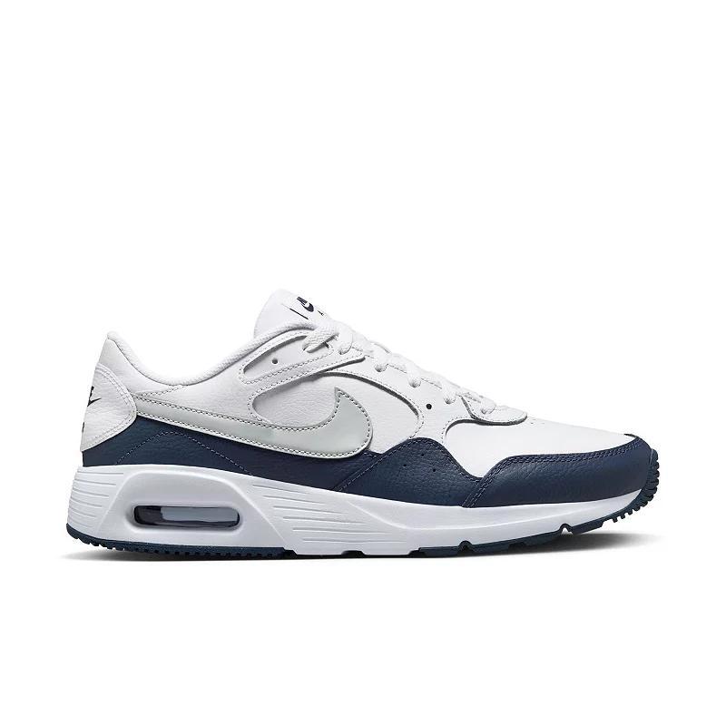 Nike Air Max SC Leather Mens Sneakers White Black Navy Product Image