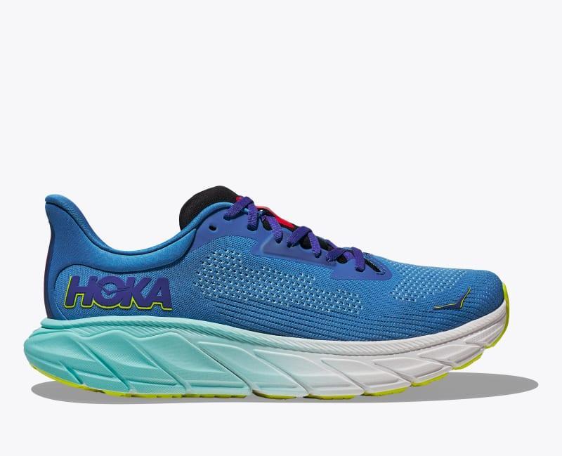 HOKA Mens Arahi 7 Shoes in Virtual Blue/Cerise, Size 14 Product Image