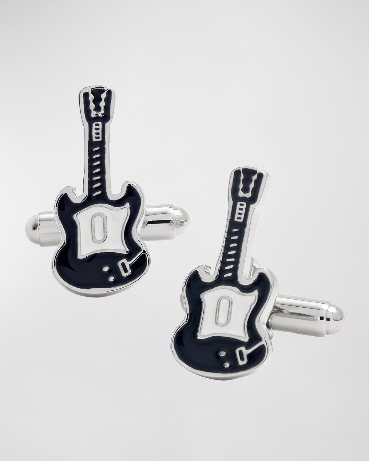 Men's Enamel Guitar Cufflinks Product Image