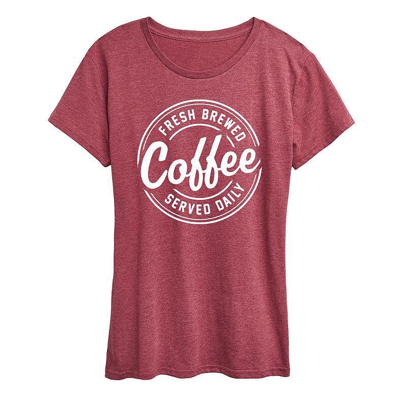 Womens Coffee Sign Graphic Tee, Girls Grey Wine Product Image