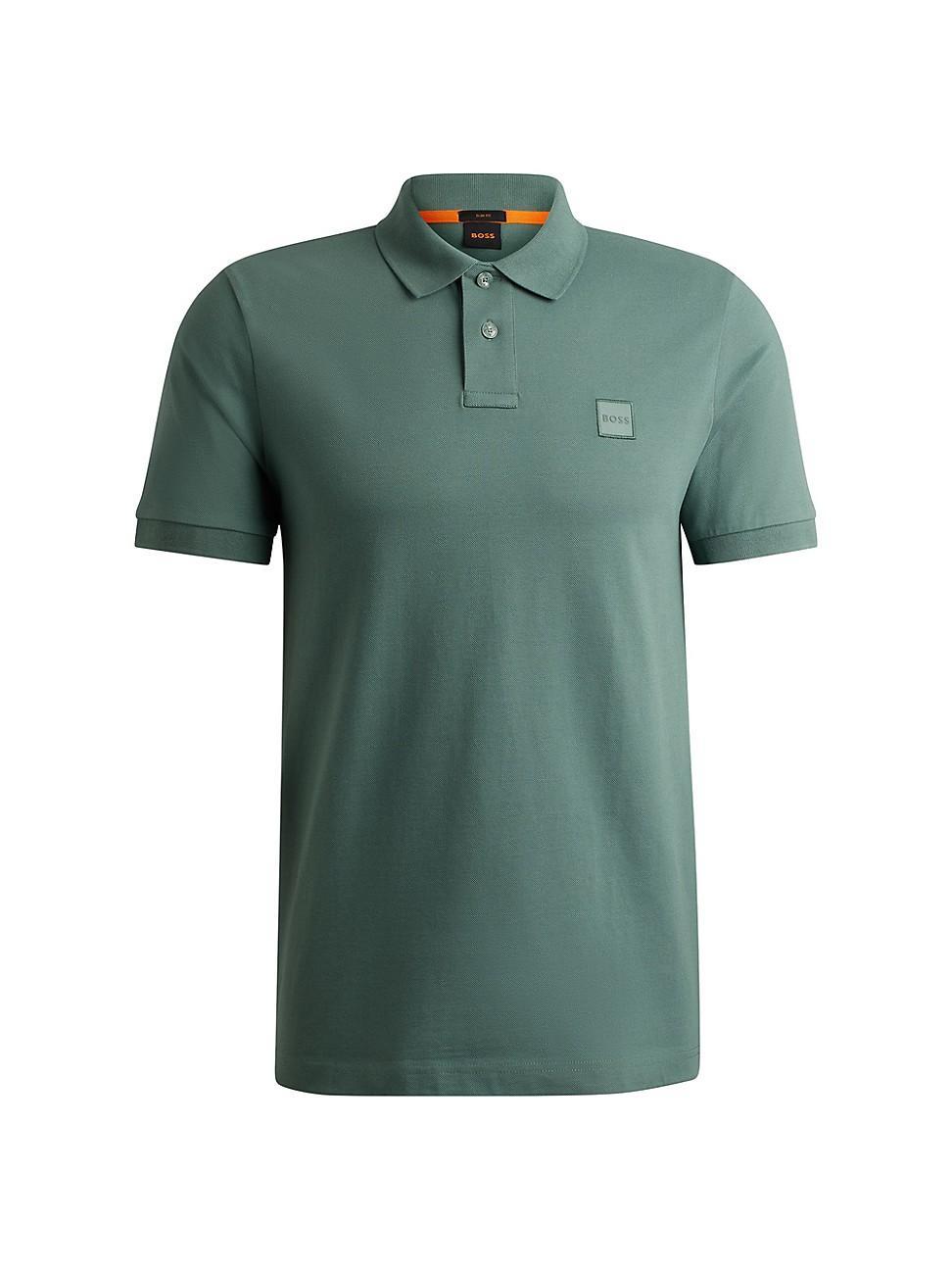 Boss by Hugo Boss Mens Logo Patch Slim-Fit Polo Shirt Product Image