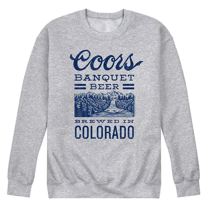 Mens Coors Banquet Beer Colorado Fleece Sweatshirt Grey Gray Product Image