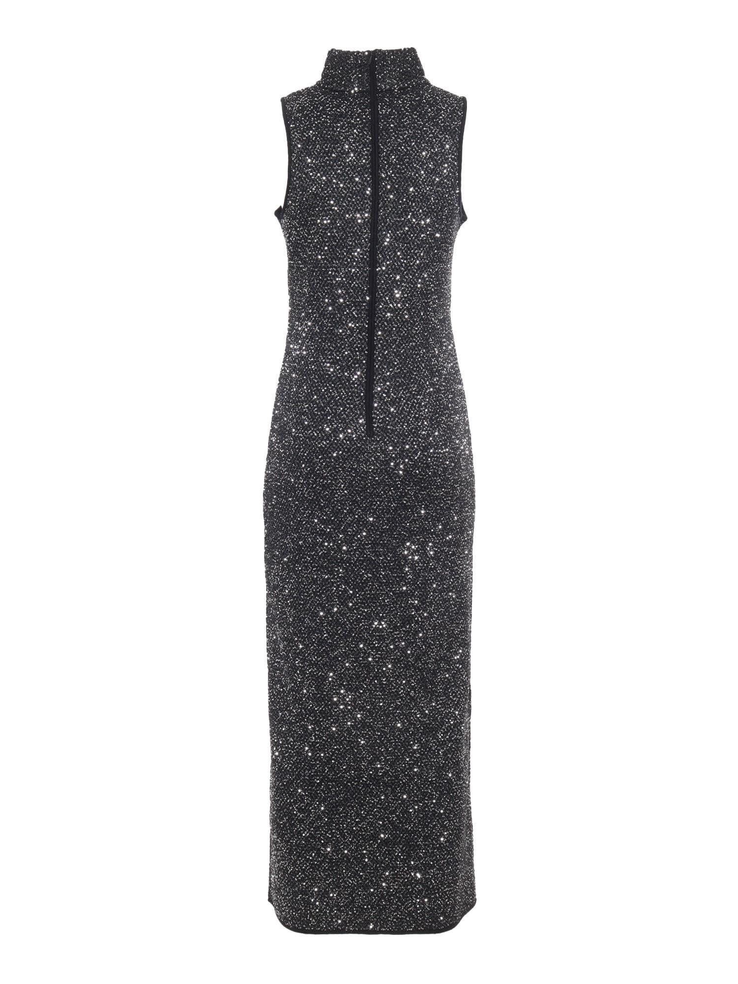 MAX MARA Berlina Silver Knitted Dress Product Image