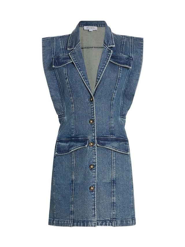 Womens Becca Sleeveless Denim Minidress Product Image