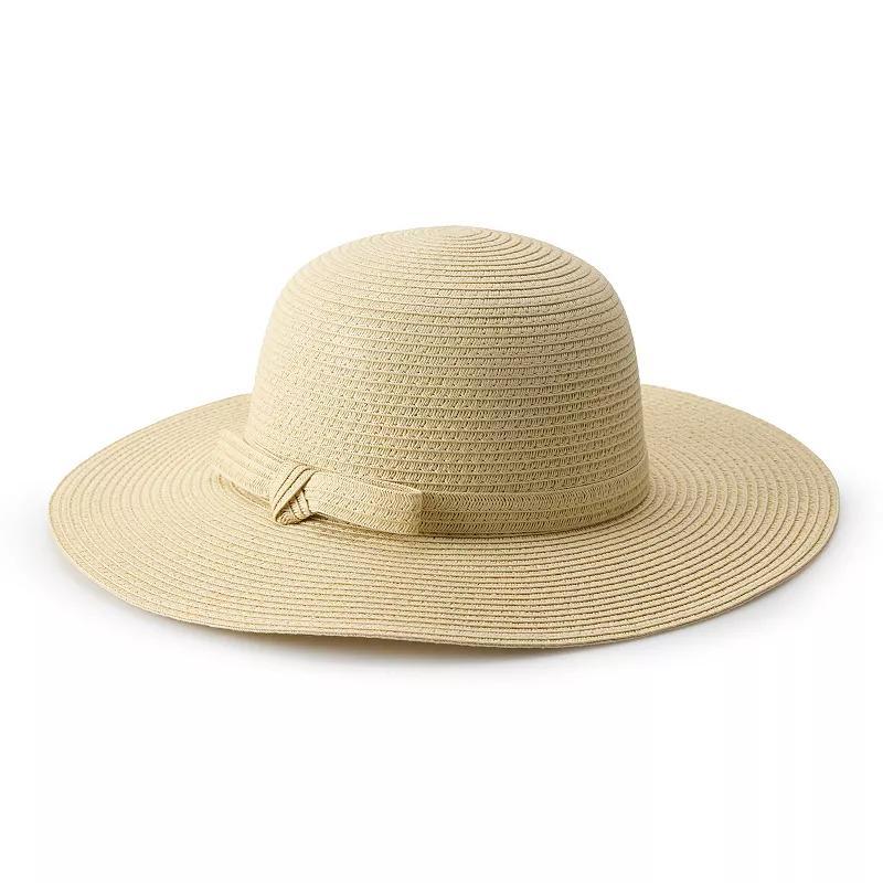 Womens Sonoma Goods For Life Tie Knot Straw Floppy Hat Product Image