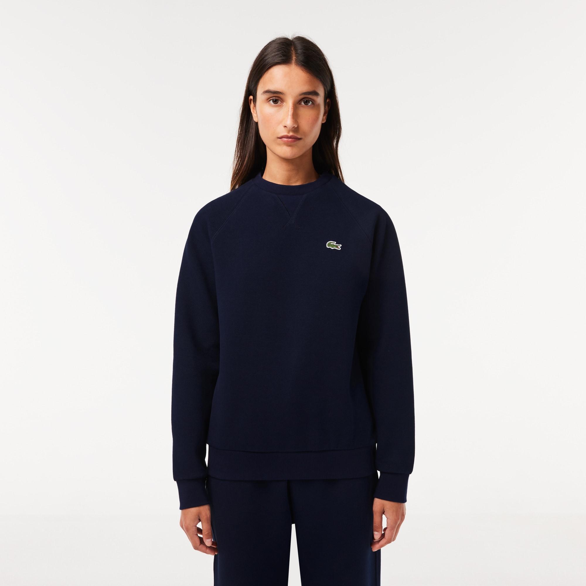 Women’s Crew Neck Piqué Sweatshirt Product Image