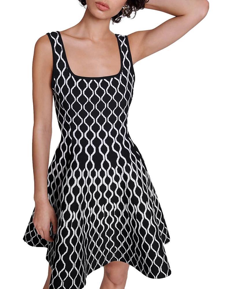 maje Russel Abstract Print Sleeveless Minidress Product Image