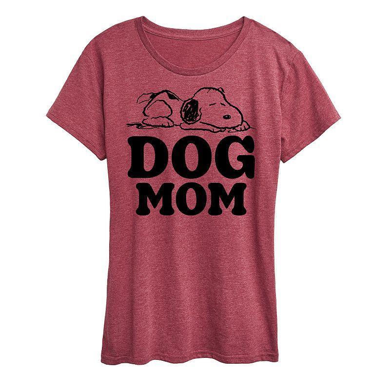 Womens Peanuts Snoopy Dog Mom Graphic Tee Product Image