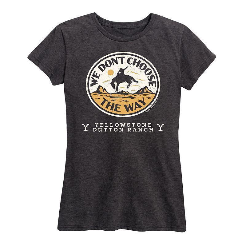 Womens Yellowstone Dont Choose The Way Graphic Tee Heather Grey Product Image