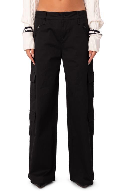 EDIKTED Zaria Stretch Cotton Cargo Pants Product Image