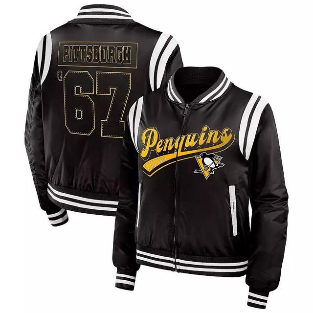 Womens WEAR by Erin Andrews Pittsburgh Penguins Baller Full-Zip Bomber Jacket Product Image