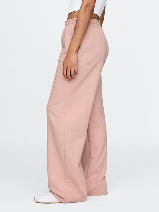 French Terry Seamed Wide-Leg Sweatpants Product Image