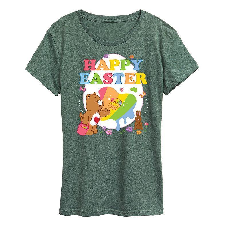 Womens Care Bears Happy Easter Egg Graphic Tee Blue Product Image