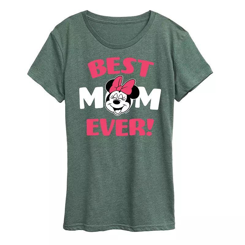 Disneys Minnie Mouse Womens Best Mom Graphic Tee Product Image