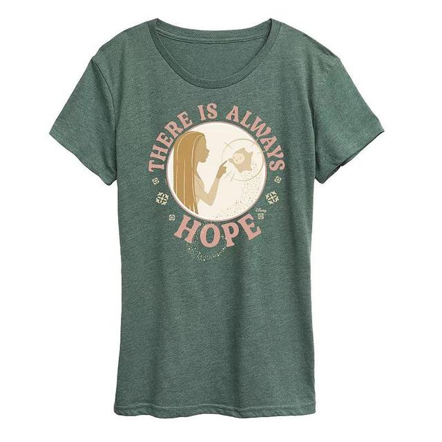 Disneys Wish Asha and Star Womens There Is Always Hope Graphic Tee, Girls Product Image