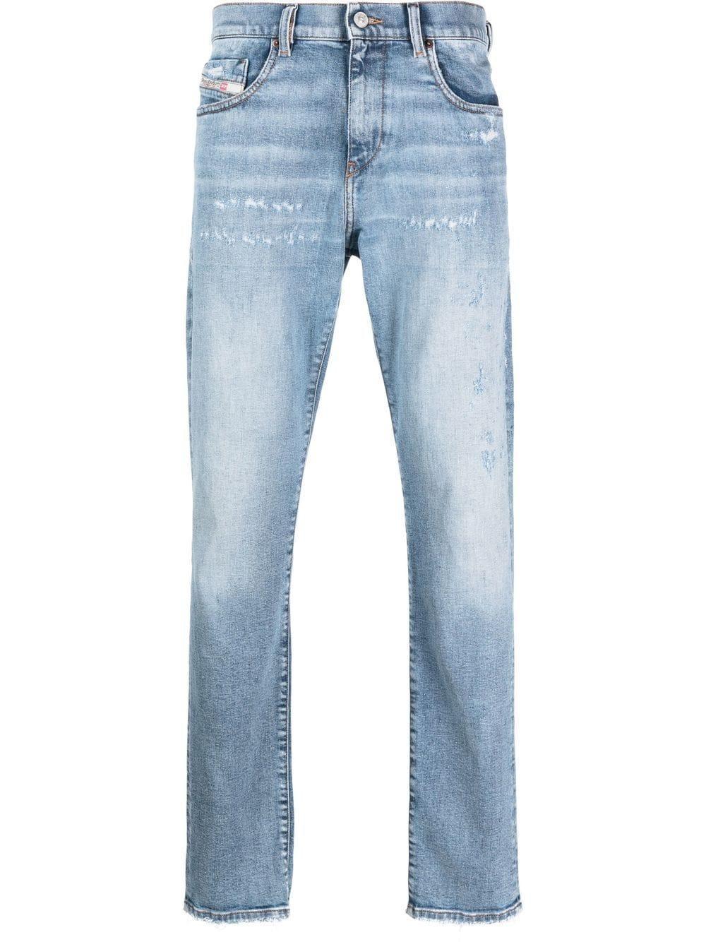 2019 D-strukt Slim-cut Jeans In 蓝色 Product Image