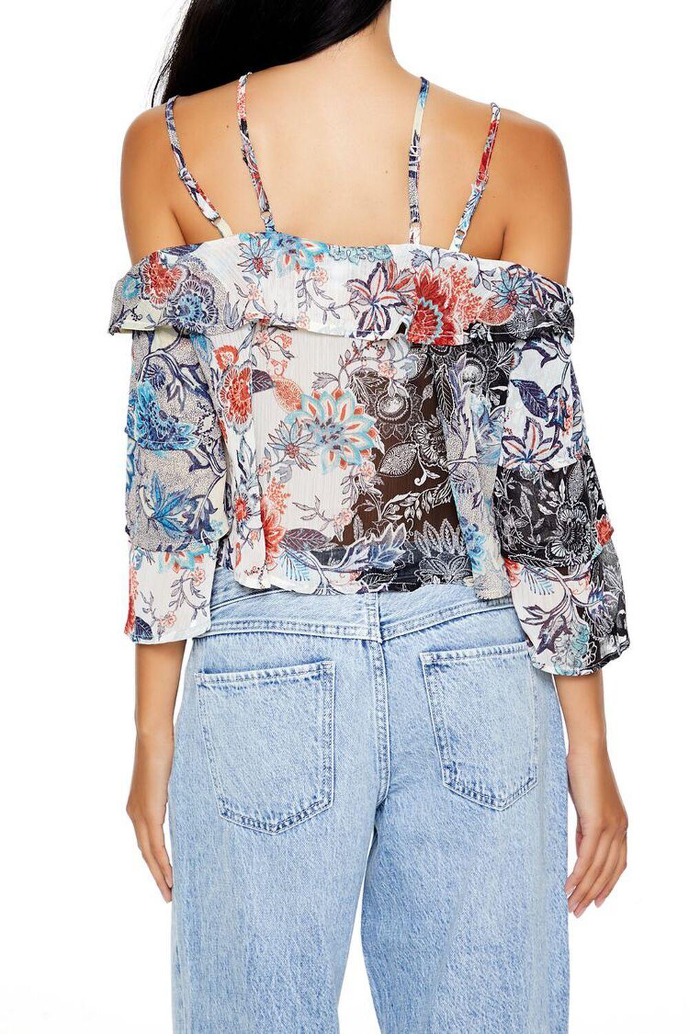 Chiffon Floral Print Crop Top | Forever 21 Product Image