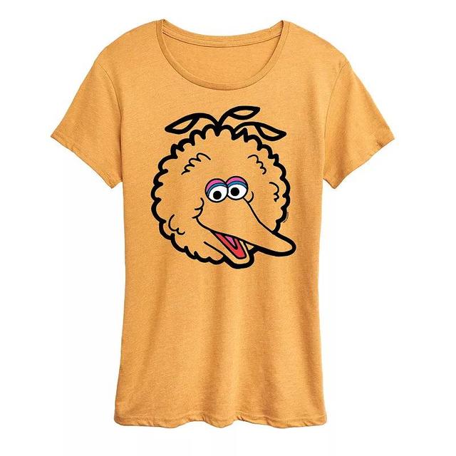 Womens Sesame Street Big Bird Face Graphic Tee Product Image