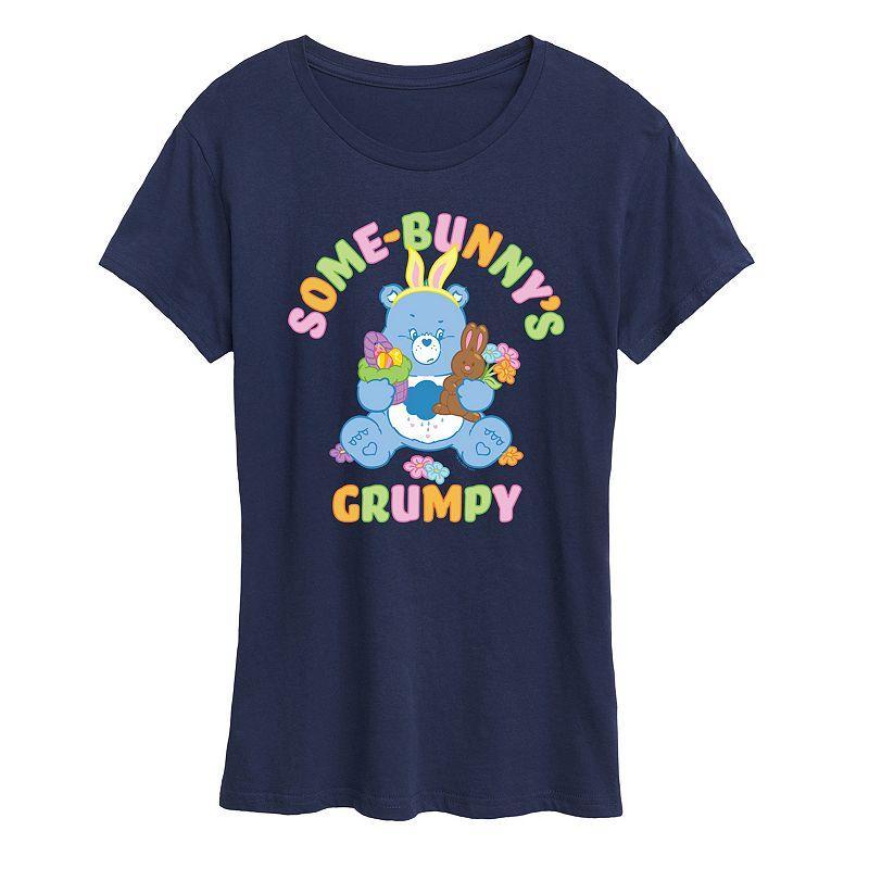 Womens Care Bears Some-bunnys Grumpy Graphic Tee Blue Product Image