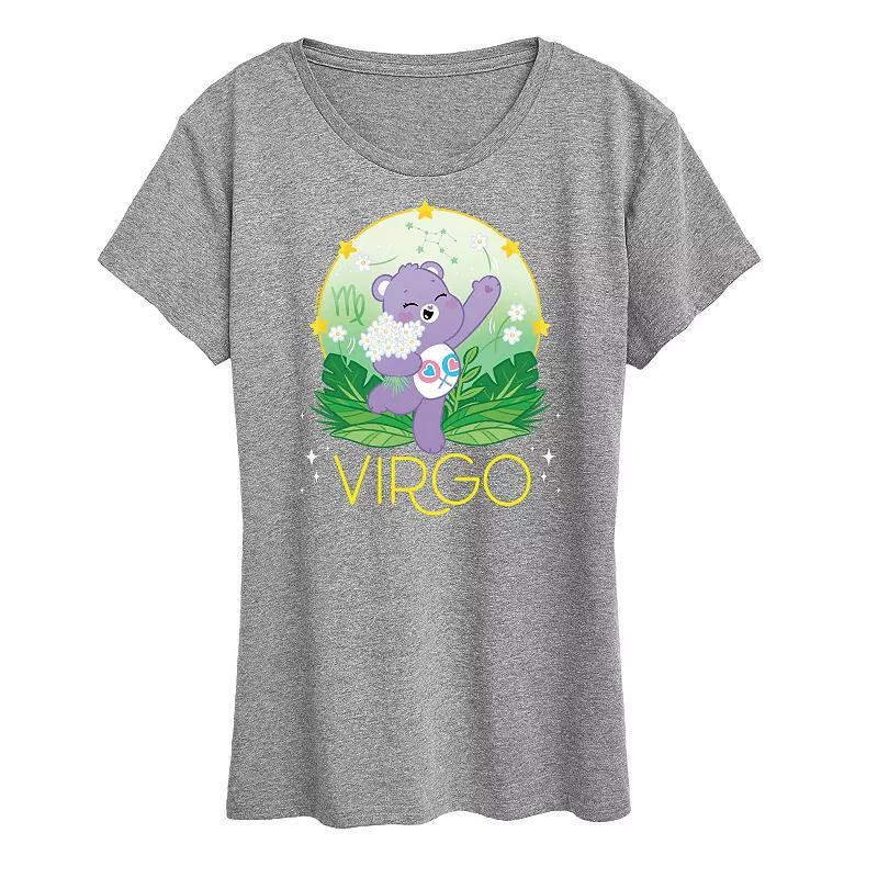 Womens Care Bears Virgo Graphic Tee, Girls Grey Gray Product Image