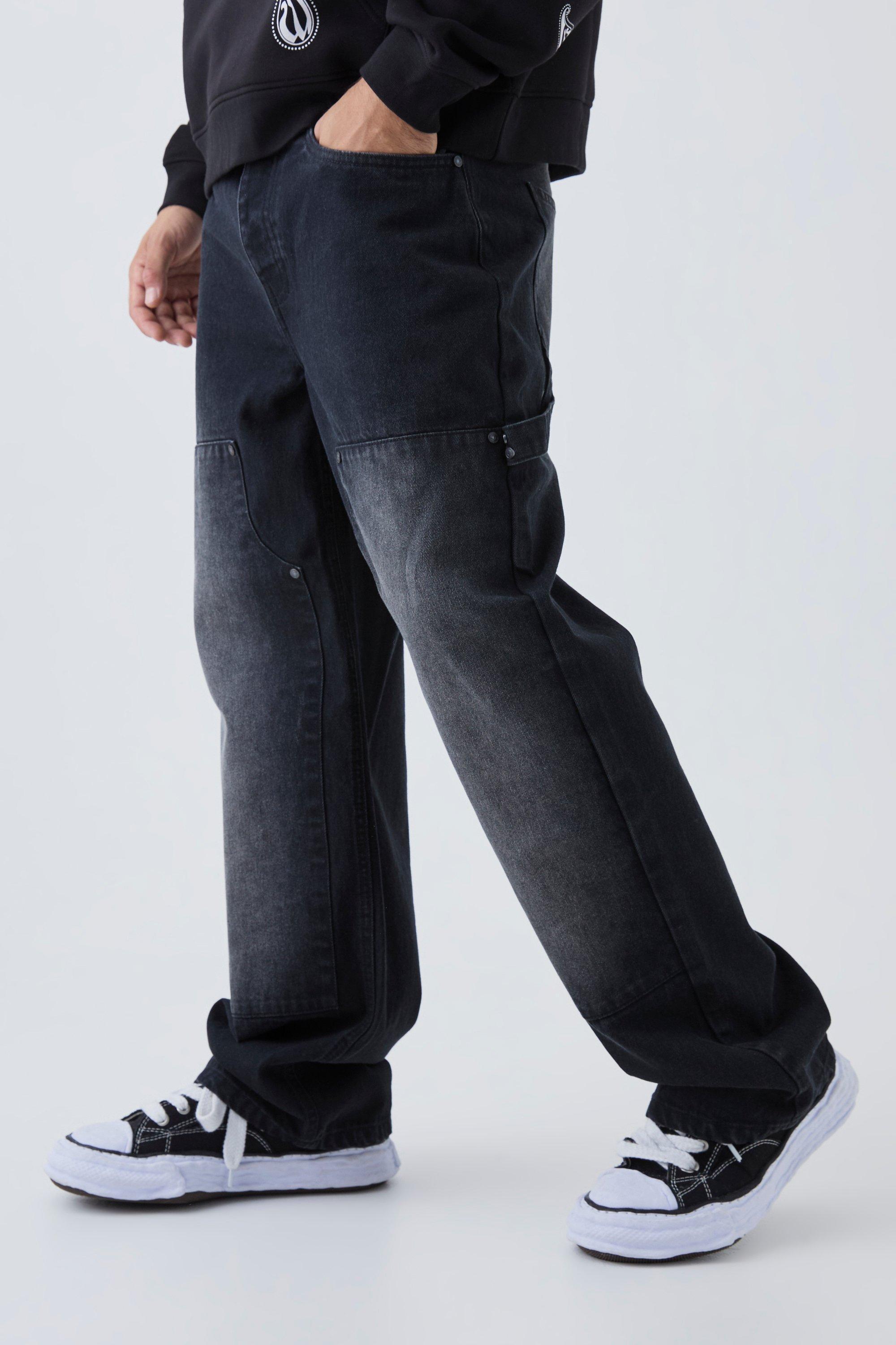 Relaxed Fit Carpenter Jeans | boohooMAN USA Product Image