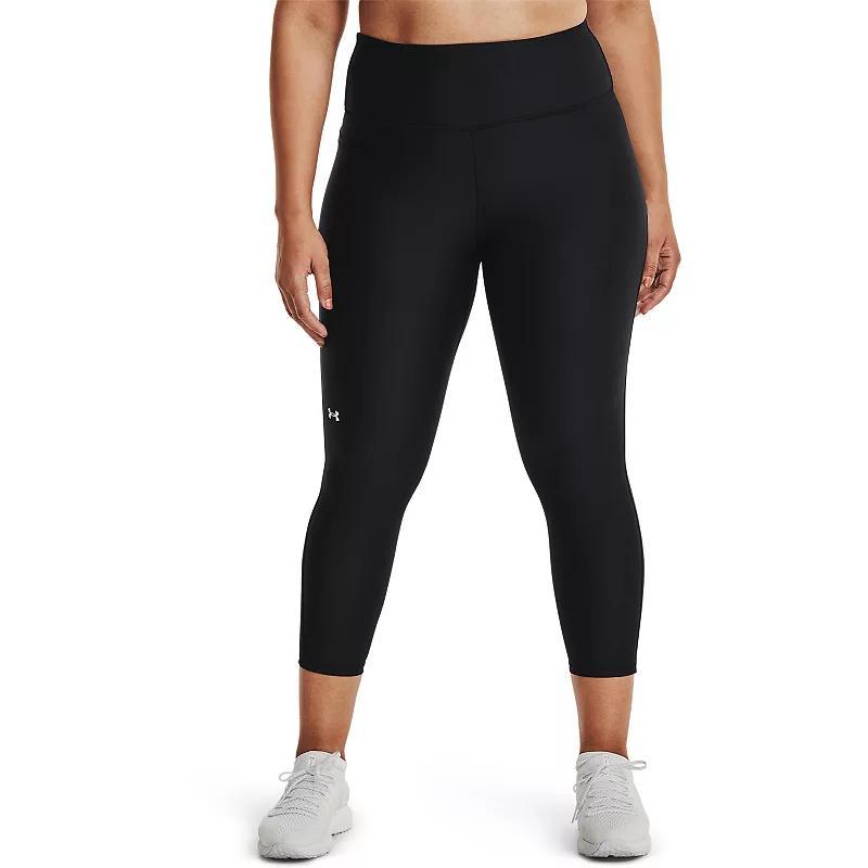 Womens Under Armour Tech High-Waisted Ankle Leggings Black Navy Product Image