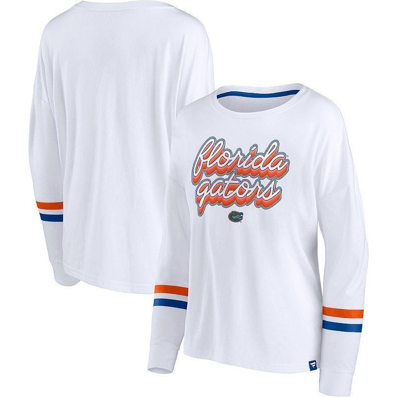 Womens Fanatics Branded Florida Gators Retro Power Striped Long Sleeve T-Shirt Product Image