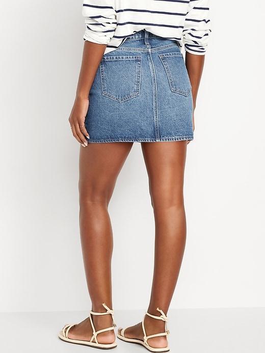 Mid-Rise OG Jean Mini Skirt Product Image