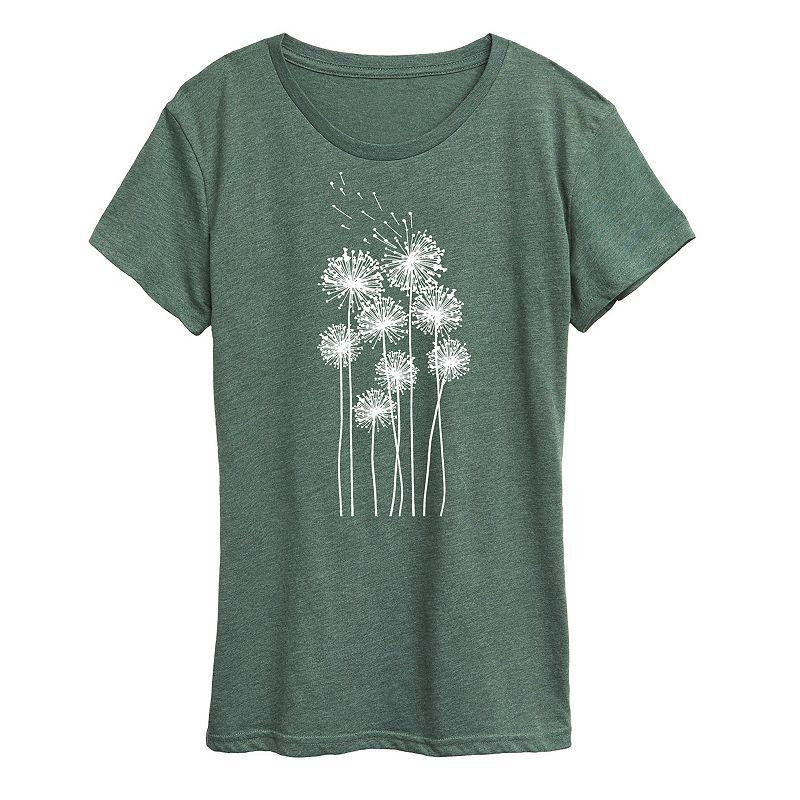 Womens Tall Dandelions Graphic Tee Product Image