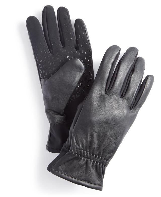 Ur Gloves Mens Gathered-Wrist Lined Leather Gloves Product Image