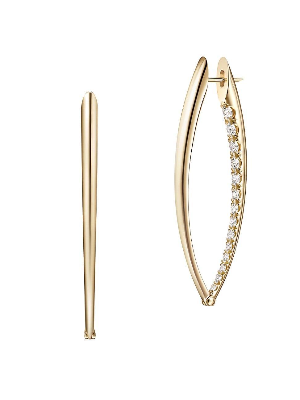 Womens Cristina 18K Yellow Gold & Diamond Large Hoop Earrings Product Image