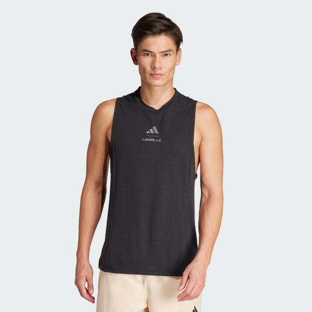 adidas Les Mills Graphic Tank Top Black 2XL Mens Product Image