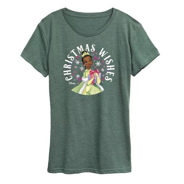 Disney Princess Tiana Womens Christmas Wishes Graphic Tee, Girls Product Image