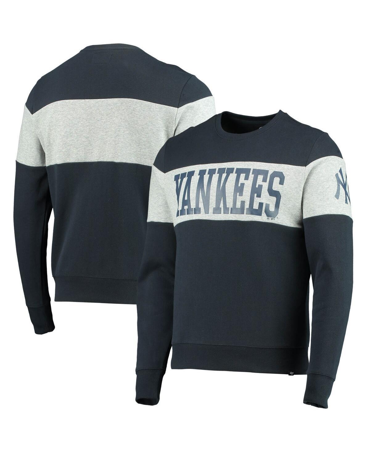 Mens 47 /Heathered Gray New York Yankees Interstate Pullover Blue Product Image