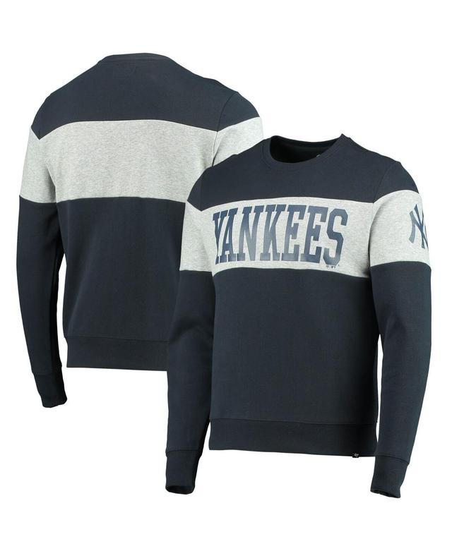 Men's '47 Navy/Heathered Gray New York Yankees Interstate Pullover Product Image