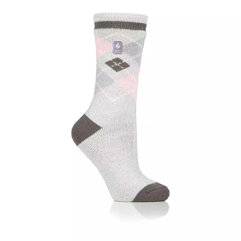 Womens Heat Holders Lite 5x Warmer Argyle Crew Socks Product Image