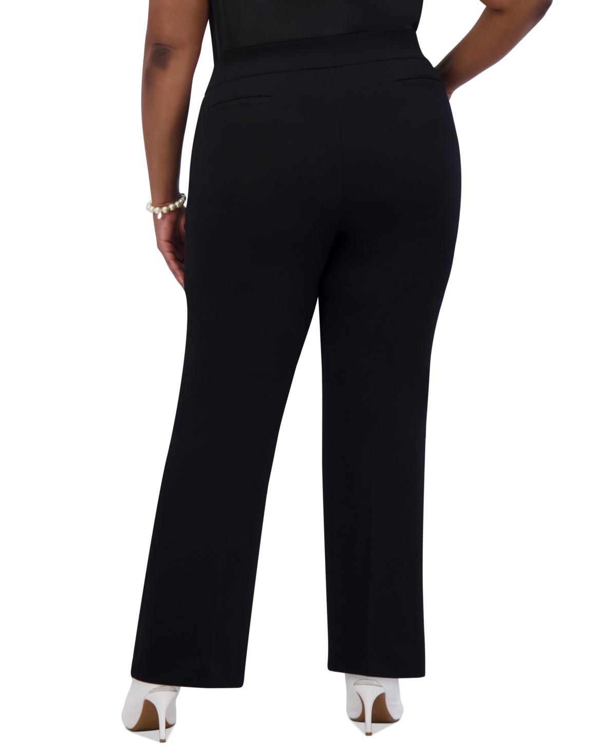 Kasper Womens High-Rise Pull-On Flare Pants Product Image