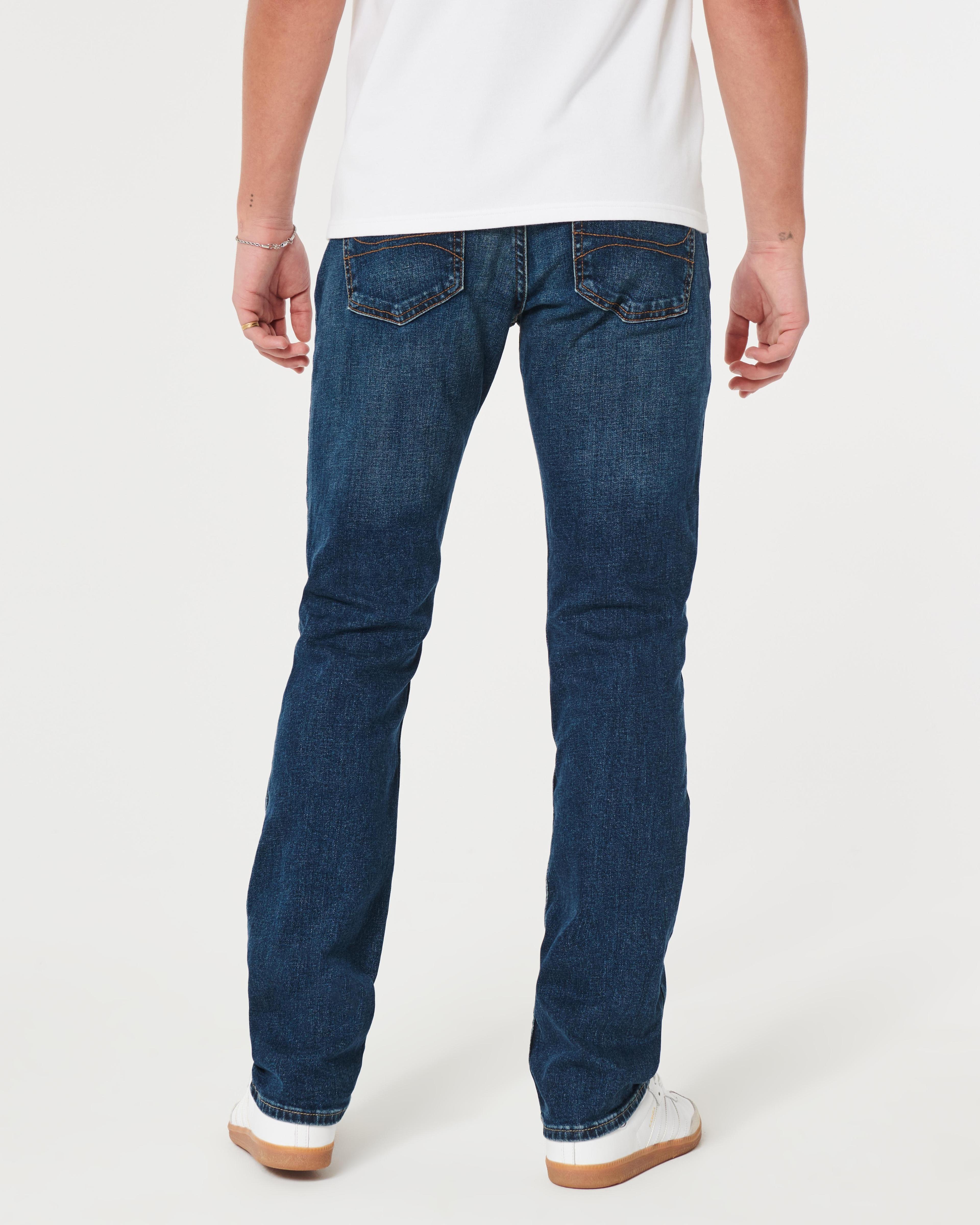 Dark Wash Slim Straight Jeans Product Image