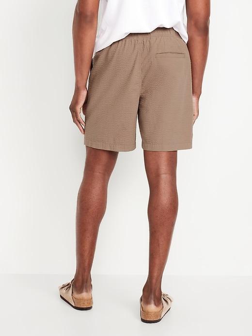 Seersucker Jogger Shorts -- 7-inch inseam Product Image