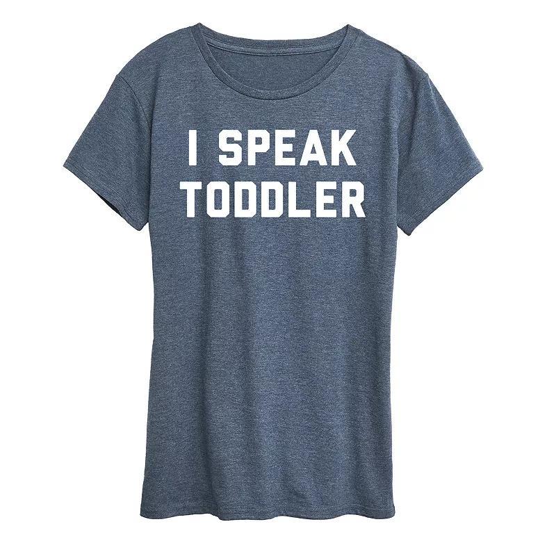 Womens I Speak Toddler Graphic Tee, Toddler Girls Product Image