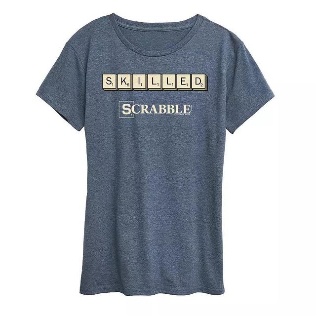 Womens Scrabble Skilled Tee Blue Product Image