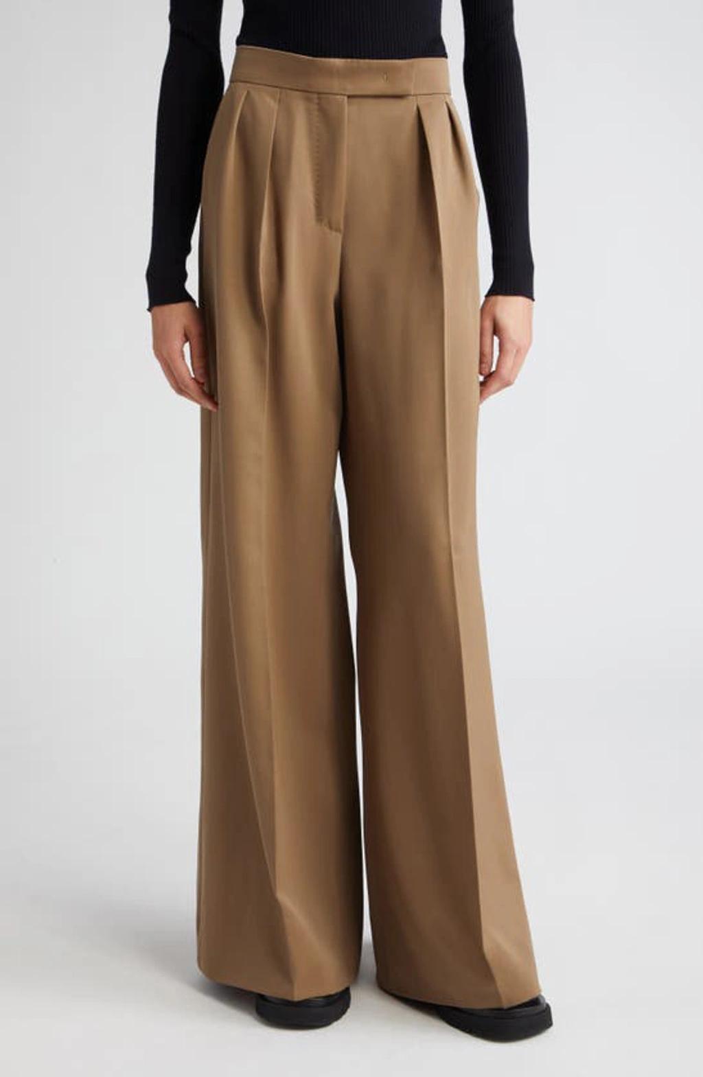 Wide Leg Pants In Beige product image