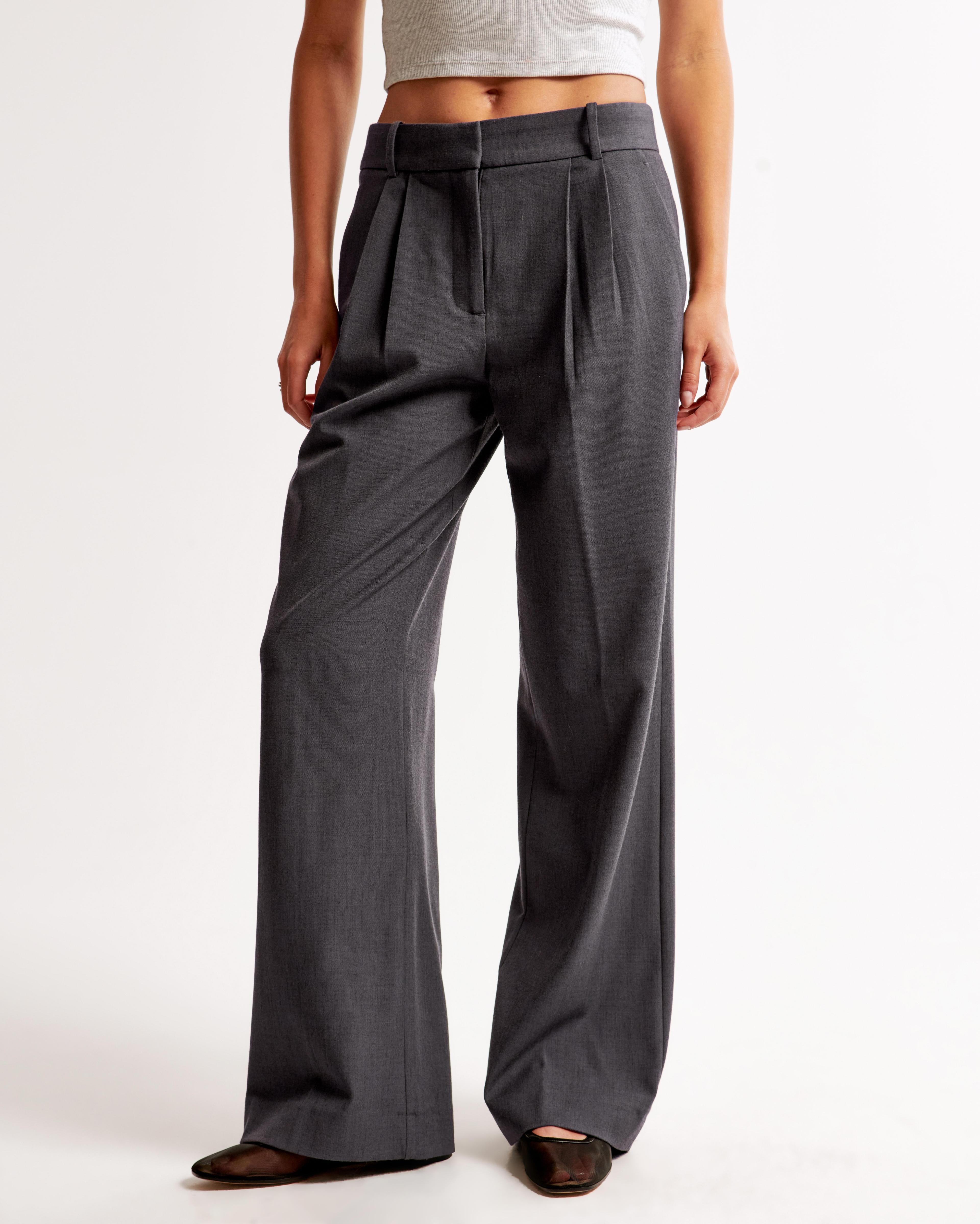 A&F Sloane Low Rise Tailored Wide Leg Pant Product Image