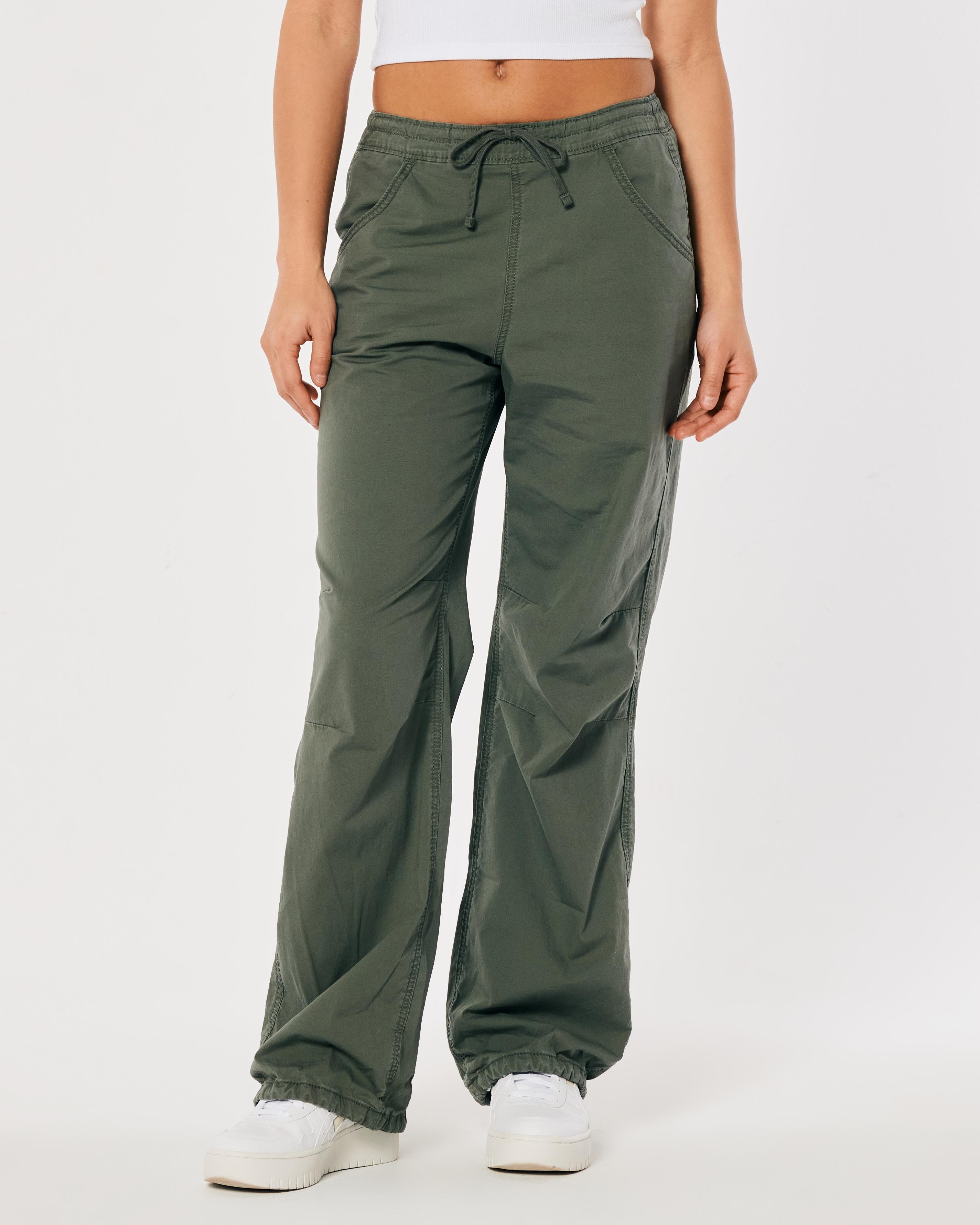 Adjustable Rise Baggy Parachute Pants Product Image